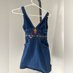 Blue Denim Apron Embroidered McDonaldland Fashions by Raphael Imports kids